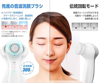 Amazon | MiroPure 音波洗顔 電動 洗顔ブラシ ボディブラシ 無